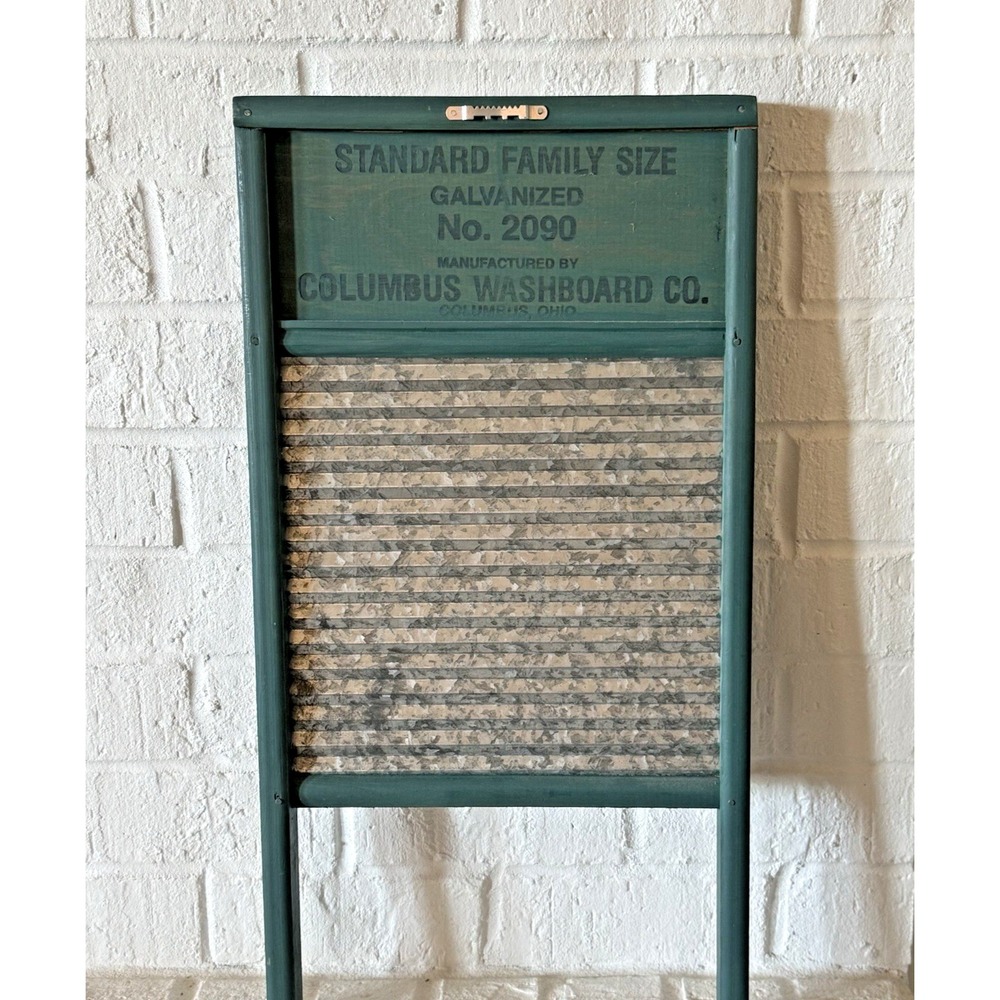 Vintage Washboard Wall Art Folk Cross Stitch 1989‎ House Magnets Cottage 24x12 - Picture 7 of 8